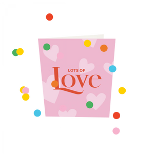 Confettikaart - Lots of love