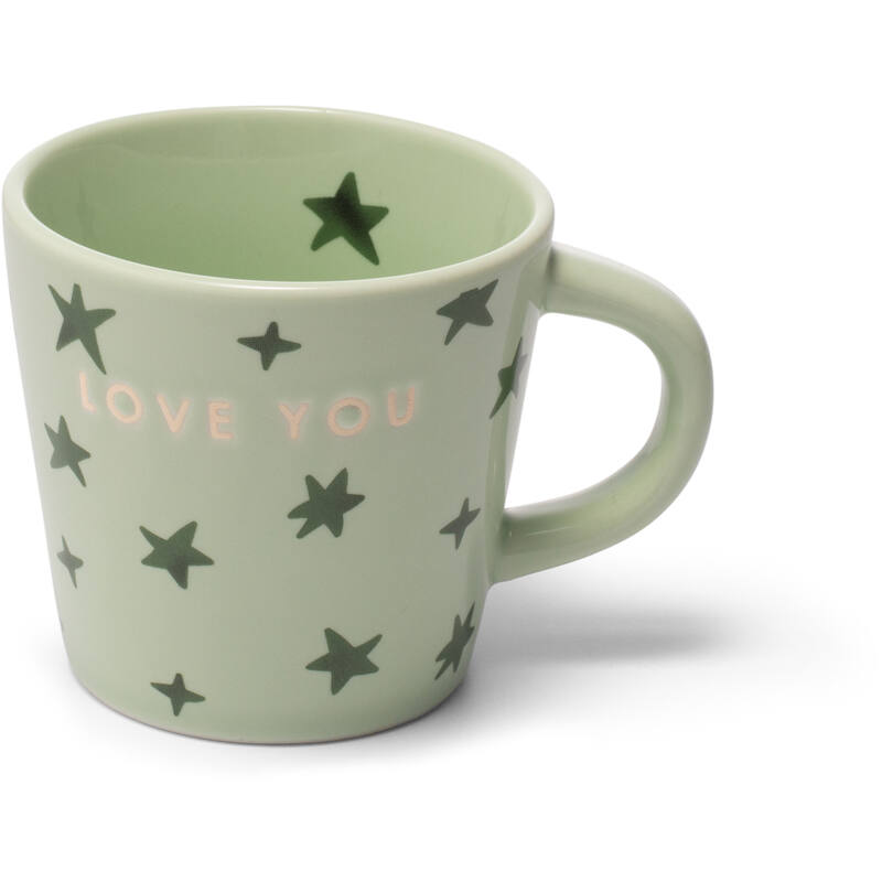 Espresso kopje - Loveyou stars groen