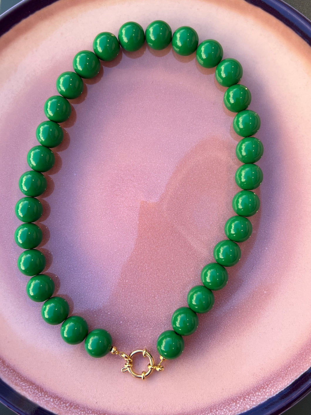 Kralen Ketting Groot - Groen
