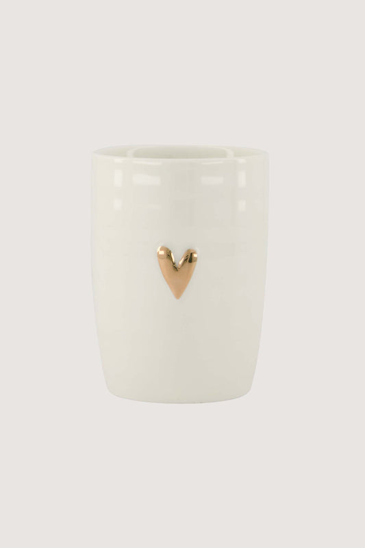 Zusss - Koffie mok hartje - Wit/Goud