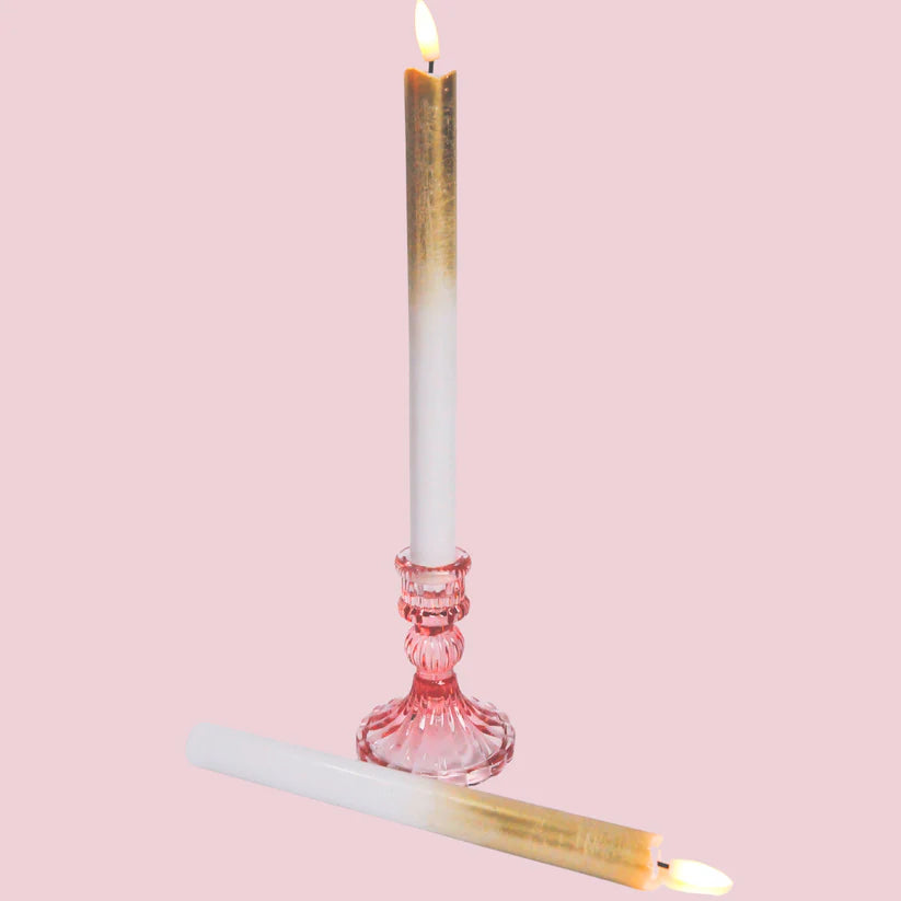 LED Pillar Kaars - Gold Fade