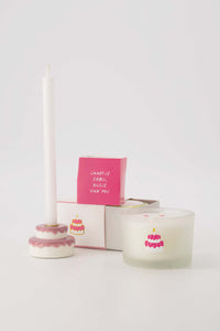 Zusss - Geurkaarsje kusje - Wit/roze