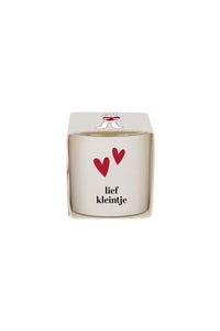 Zusss - Geurkaarsje lief kleintje - Wit/rood