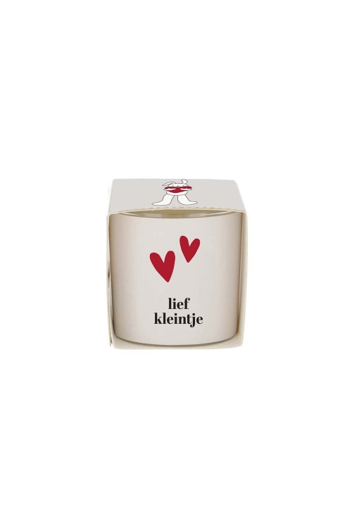 Zusss - Geurkaarsje lief kleintje - Wit/rood