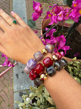 Afbeelding in Gallery-weergave laden, Armband kralen - Rood/goud

