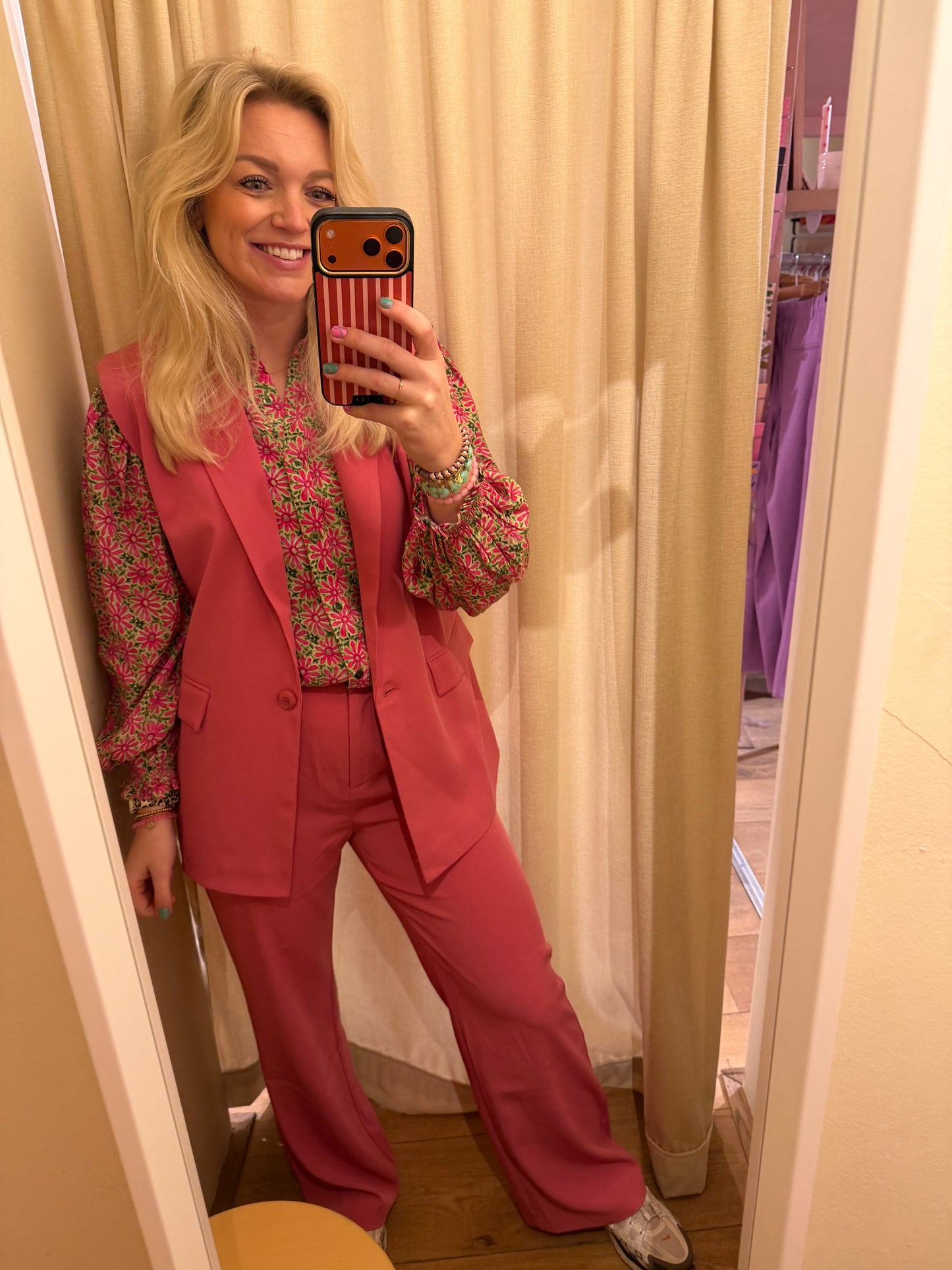 Ydence Pants Solange - Berry pink