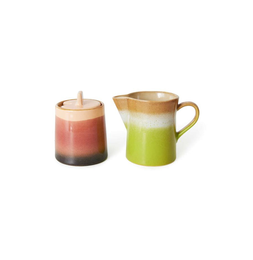 Milk & sugar pot - HK Living 70's Foreland