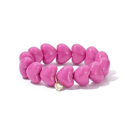 Armband hartjes roze