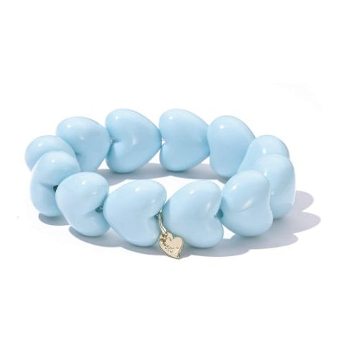 Armband hartjes lichtblauw