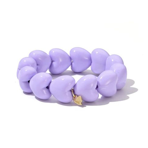 Armband hartjes paars