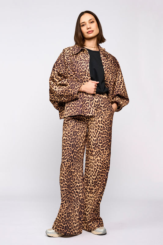Widelegg pants - Leopard