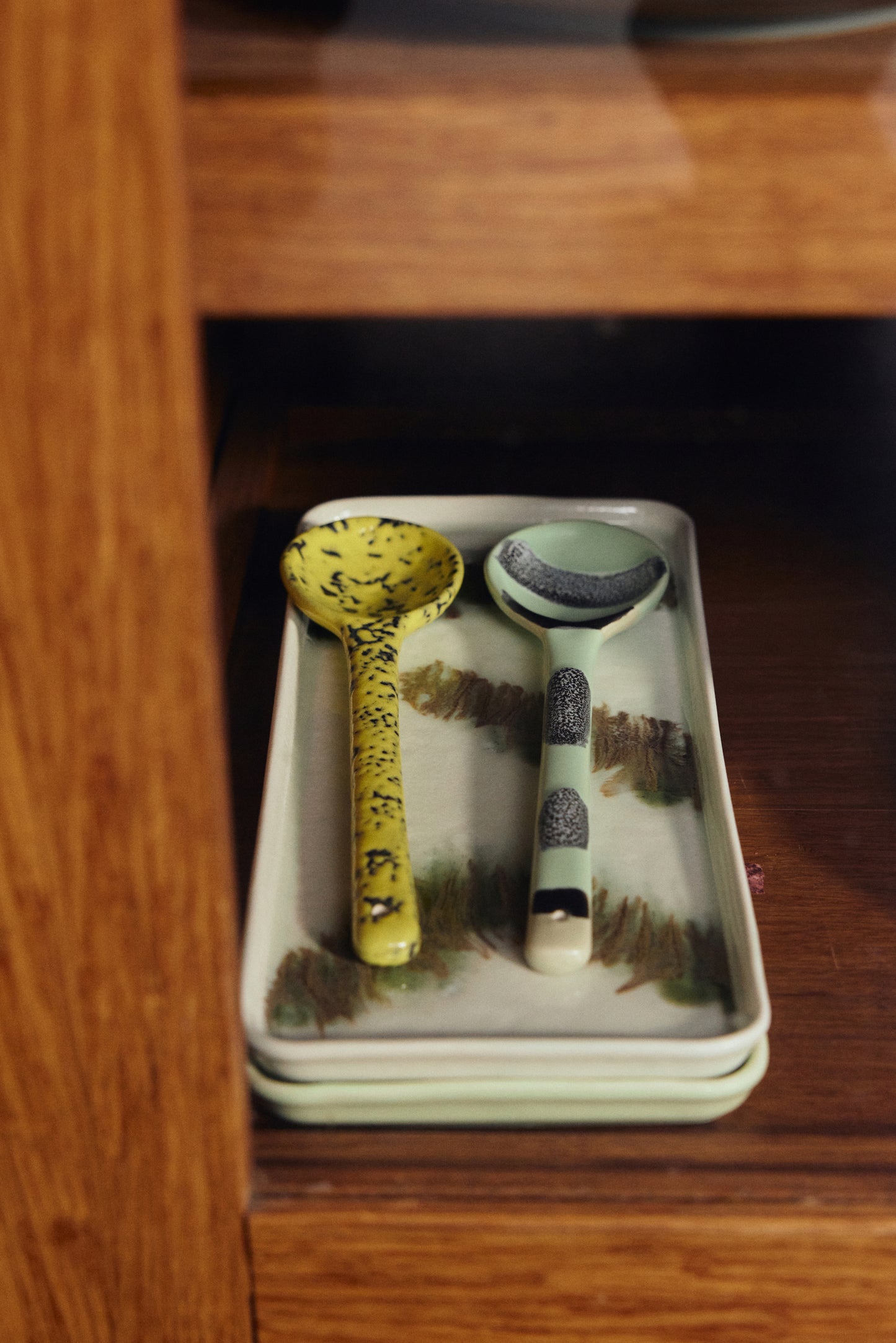 Hkliving 70s ceramics - Serving spoons Mines (set of 2)