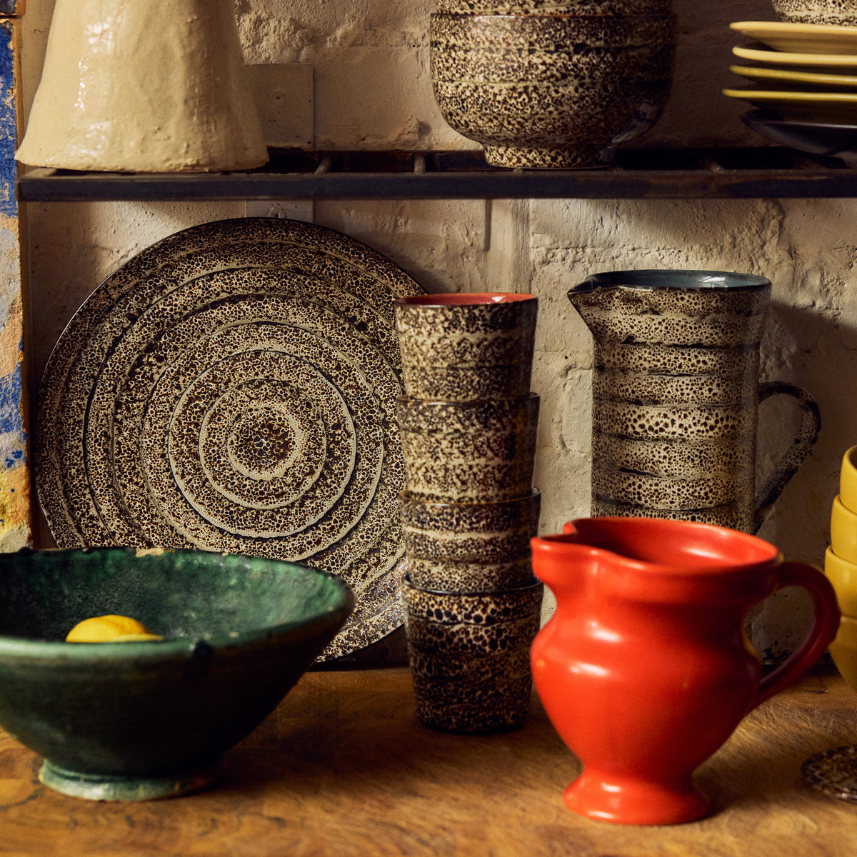 Hkliving 70s ceramics - Dinner plates Brew (set van 2)