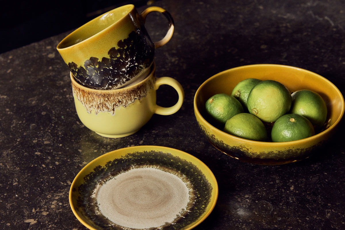 Hkliving 70s ceramics - Tea cup, Custard