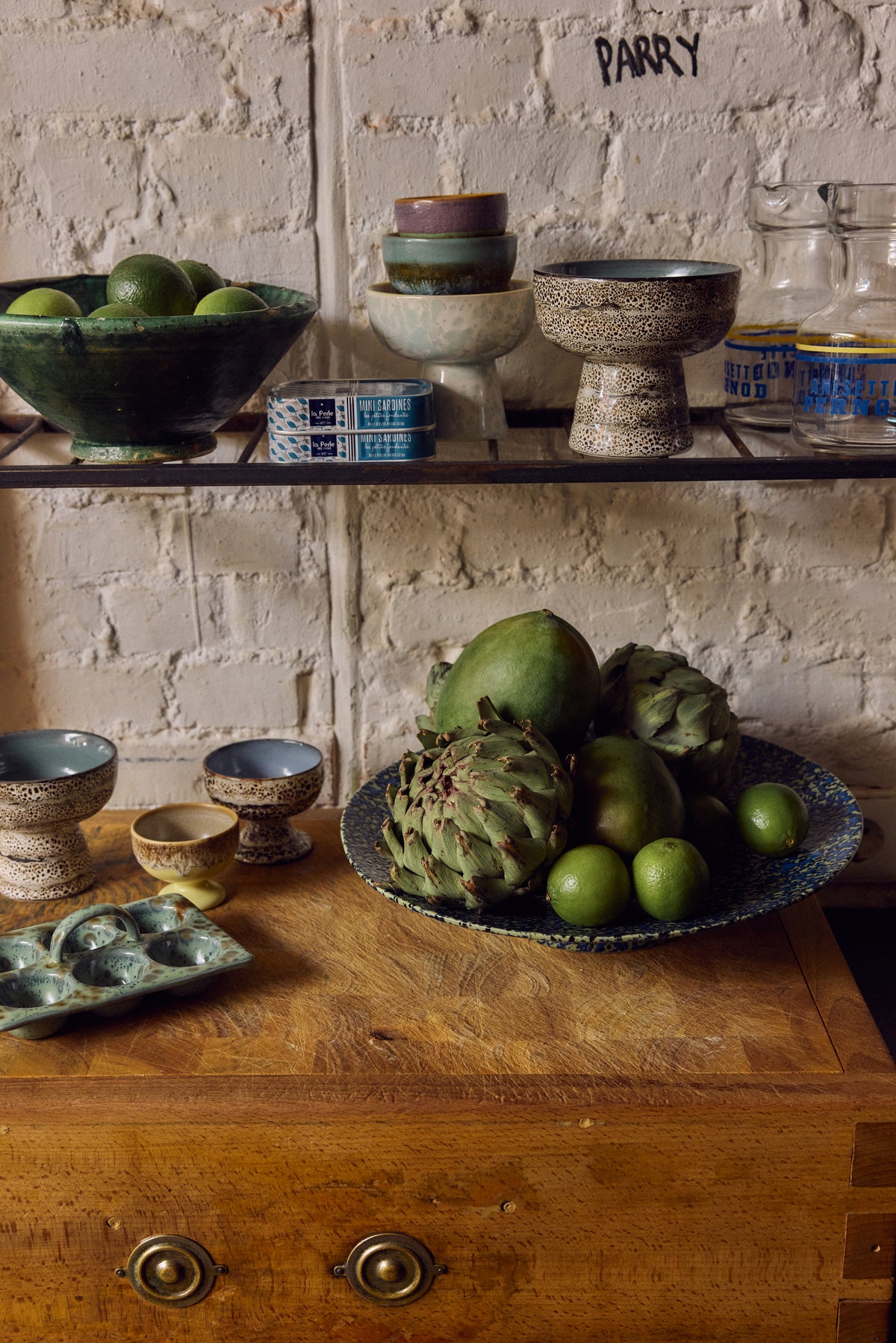 Hkliving 70s ceramics - Tapas bowl on base S, Brew