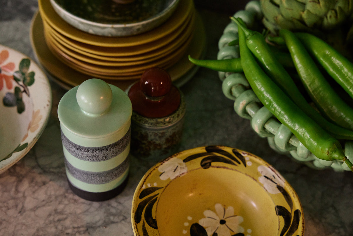 Hkliving 70s ceramics - Medium storage jar, River