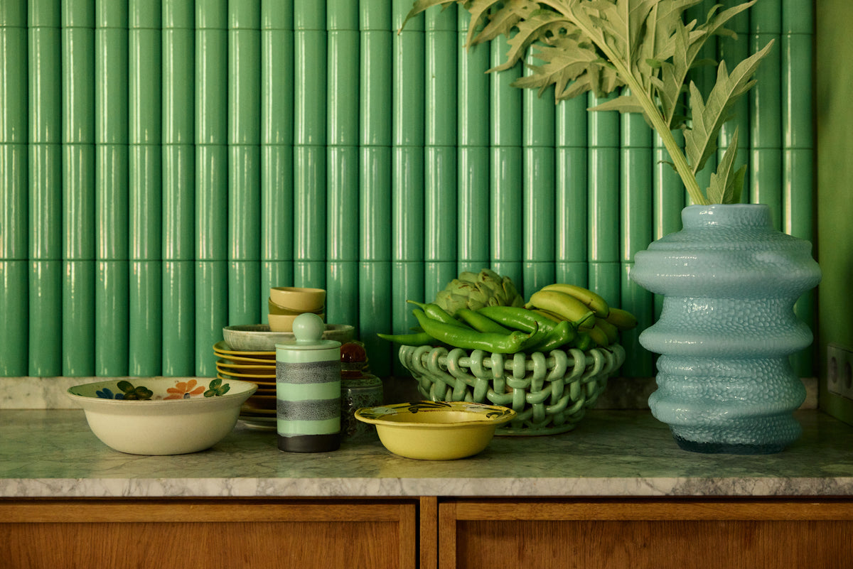 Hkliving 70s ceramics - Medium storage jar, River