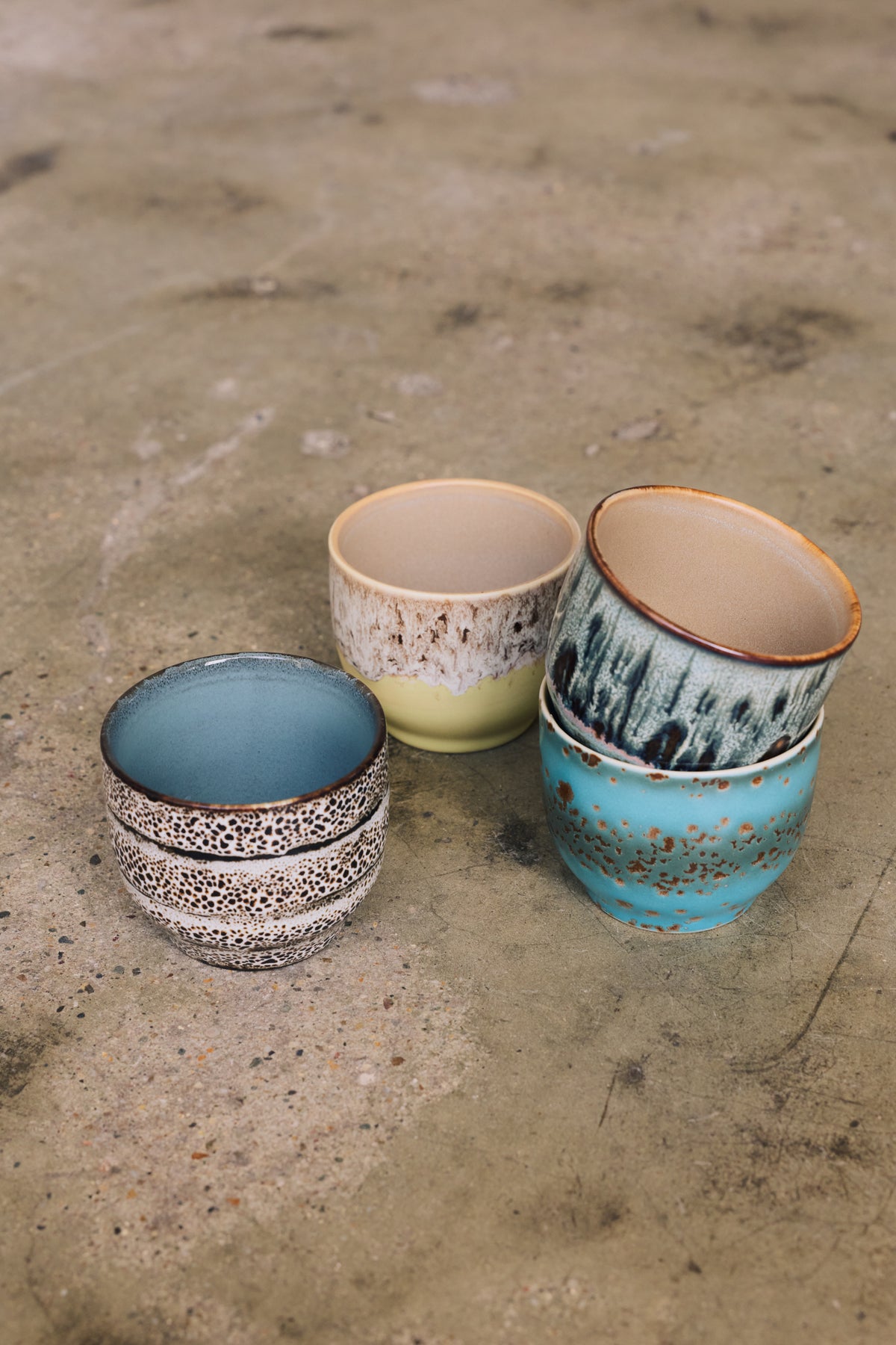 Hkliving 70s ceramics - Cafe cup, Custard