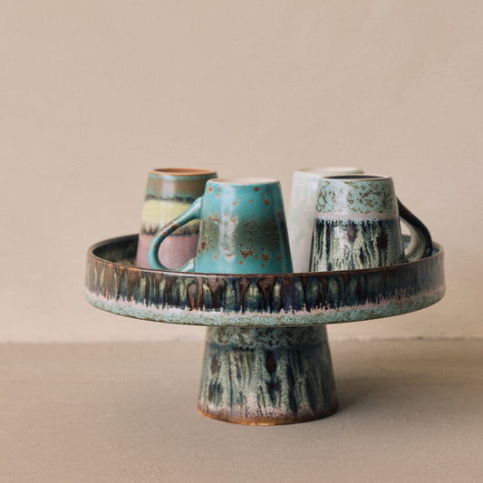 Hkliving 70s ceramics - Bowl on base, Birthstone