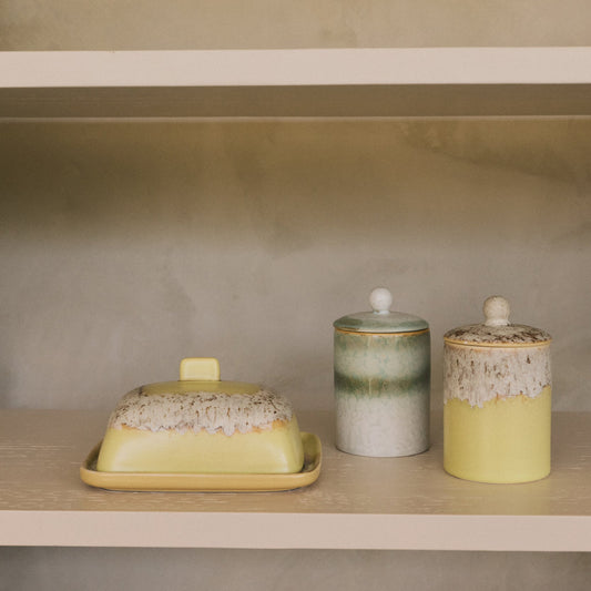 Hkliving 70s ceramics - Butter dish Custard