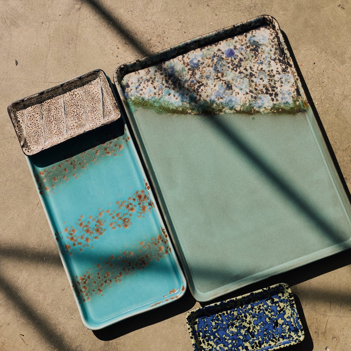 Hkliving 70s ceramics - Large tray, Agave