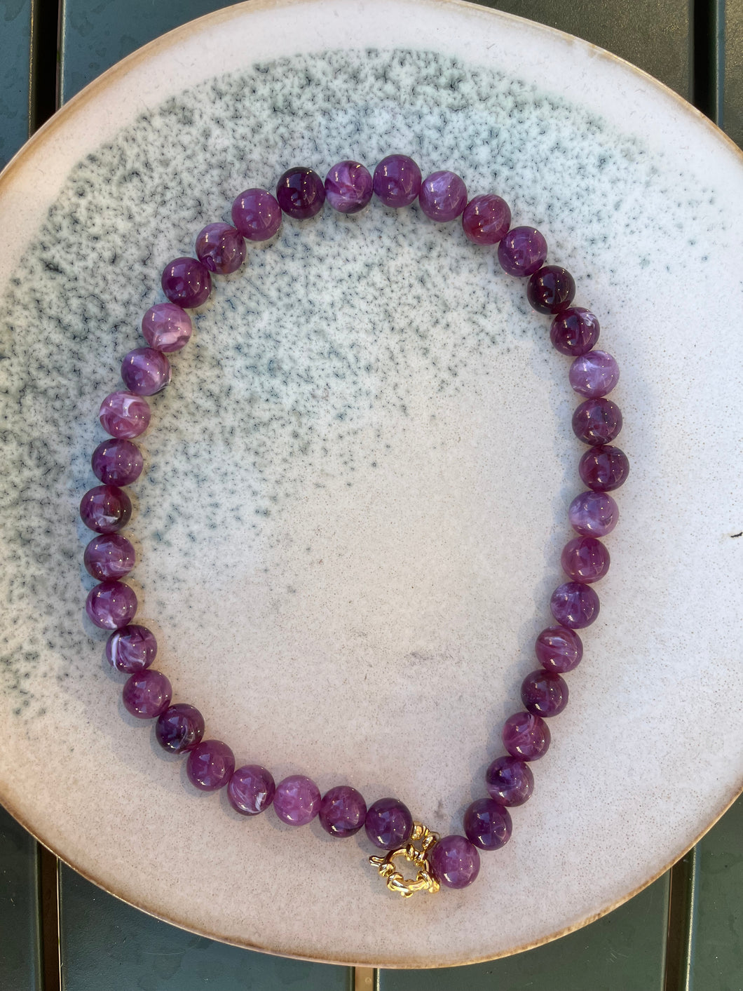 Kralen ketting - Paars