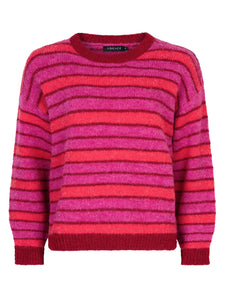 Ydence Knitted Sweater Aria - Fuchsia / red