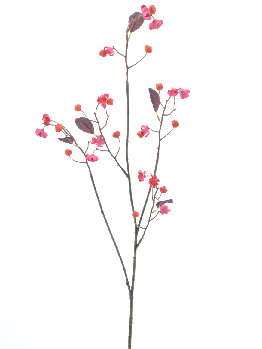 Zijdebloem tak - Roze/oranje
