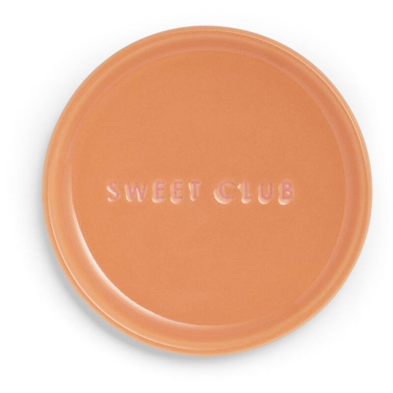 Petit four bordje SWEET CLUB oranje ø8,5 cm