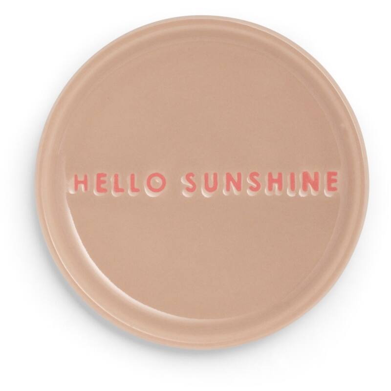 Petit four bordje HELLO SUNSHINE beige ø8,5 cm