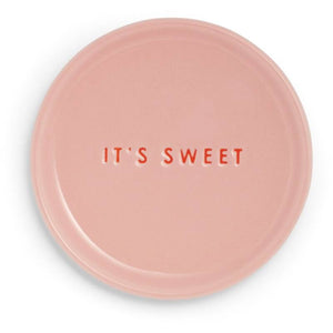 Petit four bordje IT'S SWEET roze ø8,5 cm