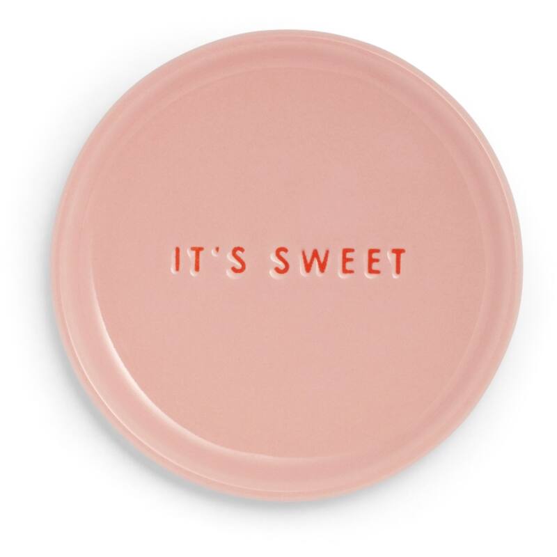 Petit four bordje IT'S SWEET roze ø8,5 cm
