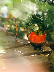 Retro flower pot - Cherry red