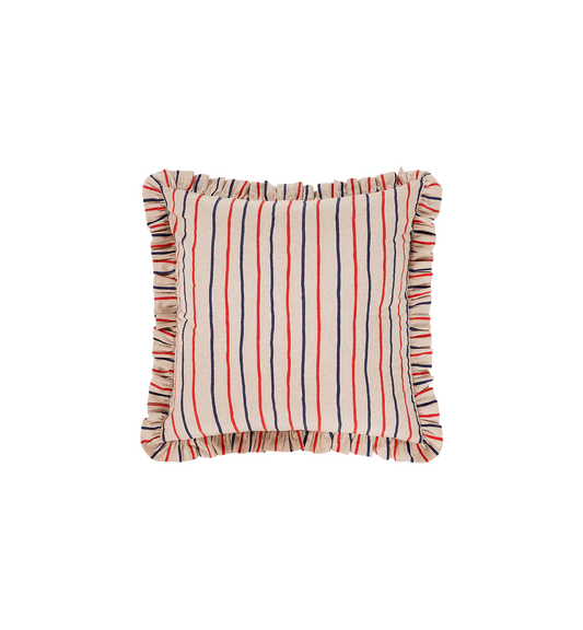 Anna Nina Rayure Frill Cushion
