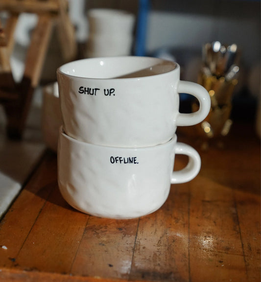 Anna + Nina - Shut Up cappuccino mug