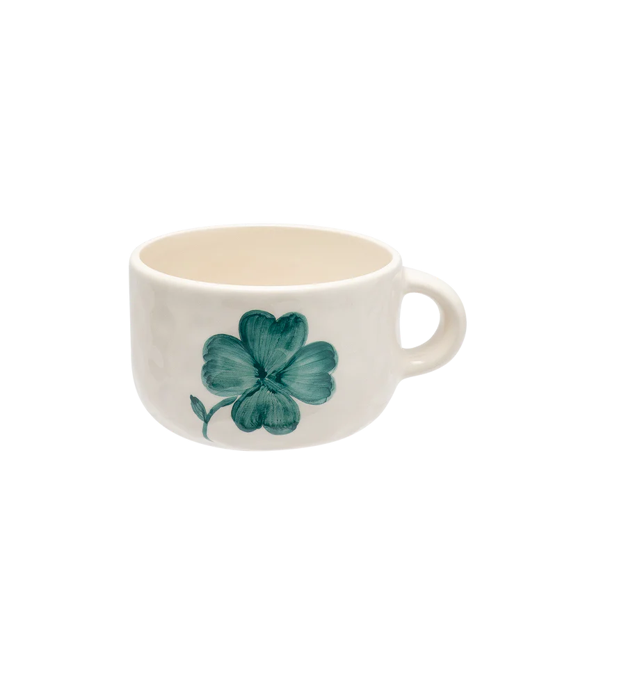 Anna + Nina Shamrock cappucino Mug