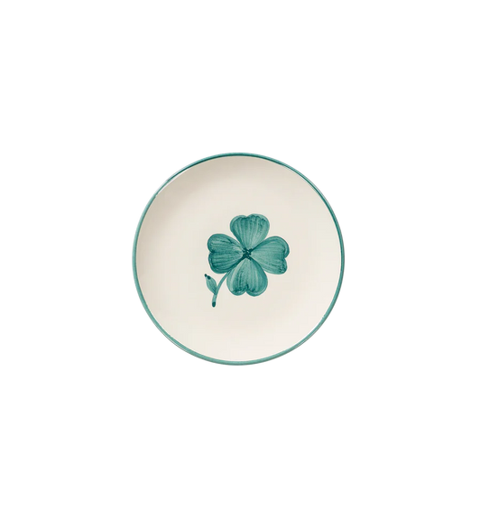Anna + Nina Shamrock dessert plate