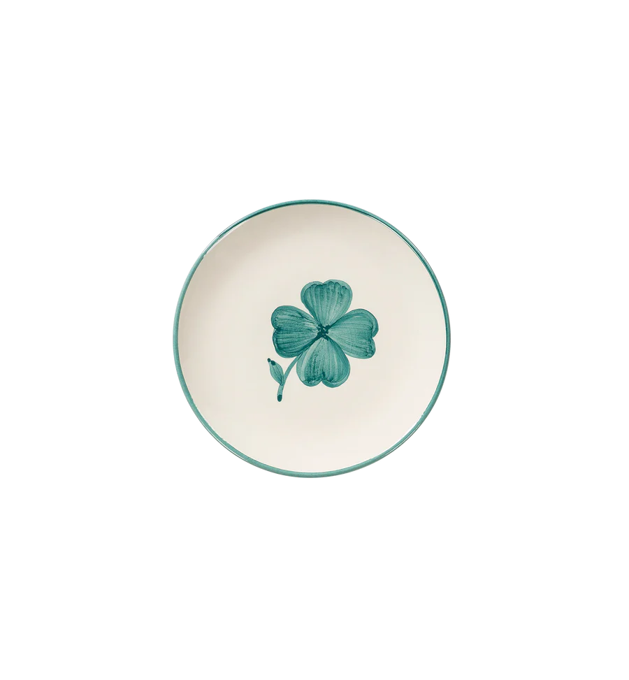Anna + Nina Shamrock dessert plate
