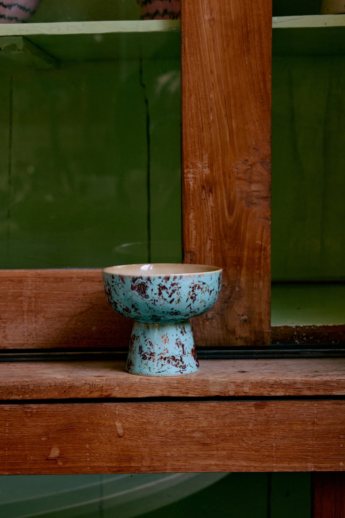 Hkliving 70s ceramics - Tapas bowl on base S Patina