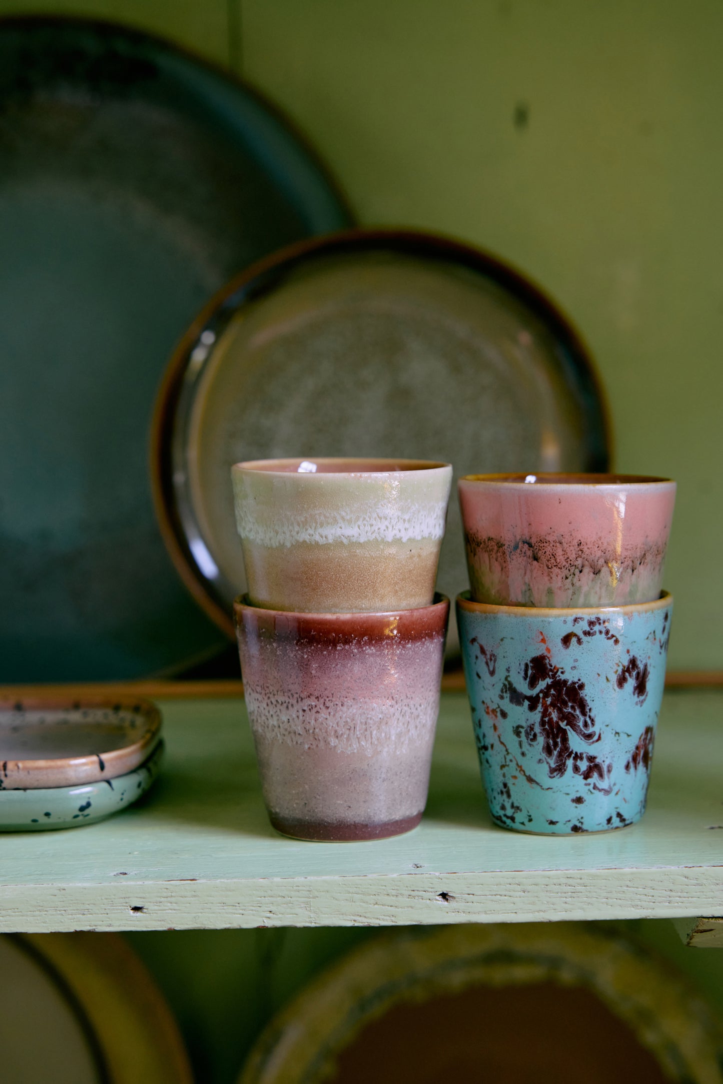 Hkliving 70s ceramics - Ristretto mugs Futurism (set of 4)
