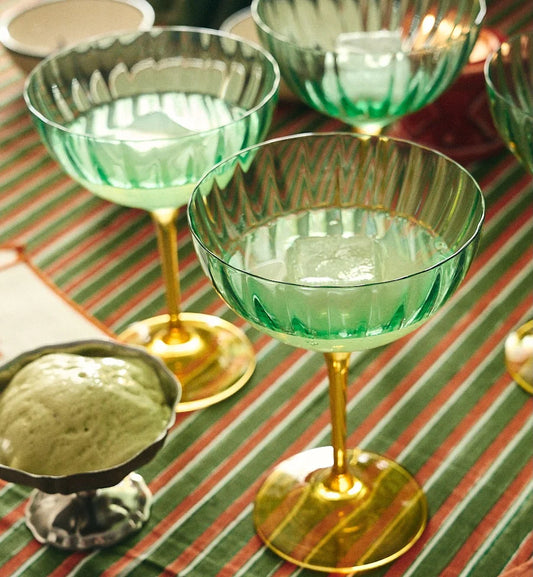 Anna + Nina - Jazzy Arancia Optic Champagne Glass