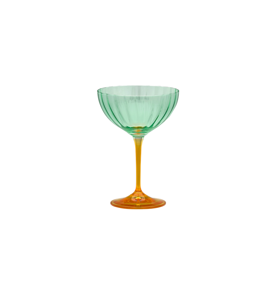 Anna + Nina - Jazzy Arancia Optic Champagne Glass