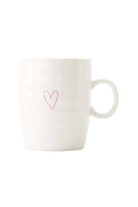 Zusss Theemok hartje - wit/roze