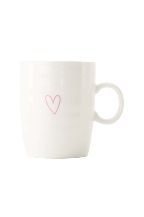 Zusss Theemok hartje - wit/roze