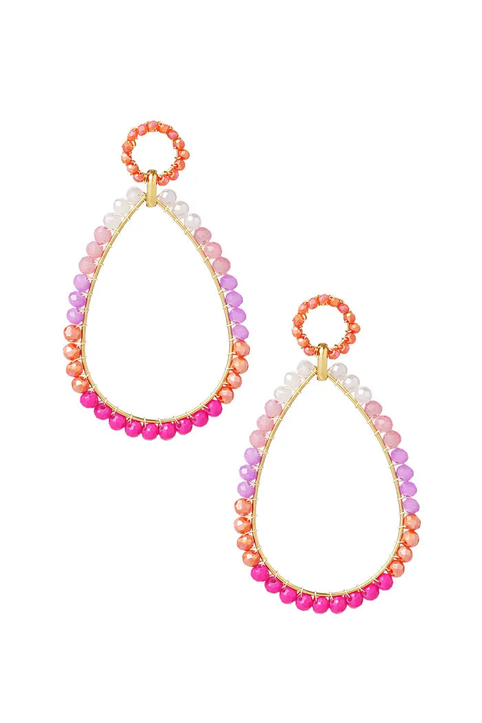 Oorbellen - Lila/roze