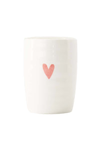 Zusss Koffiemok hartje - wit/roze