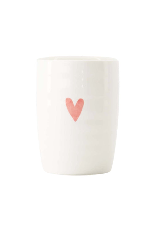 Zusss Koffiemok hartje - wit/roze