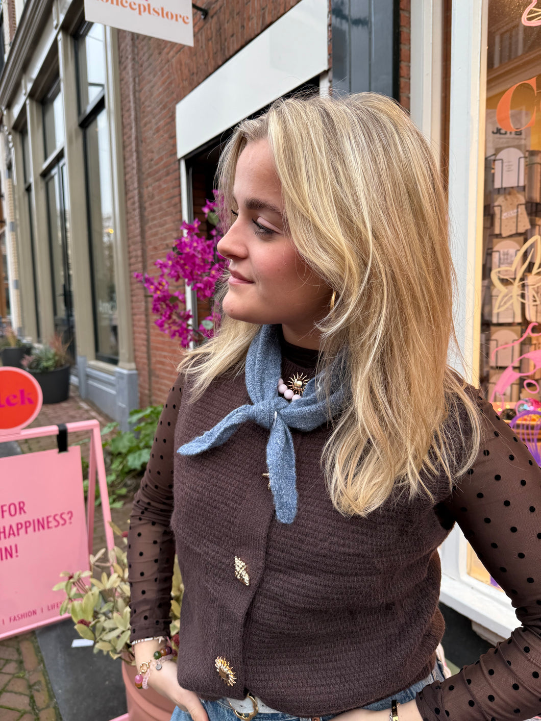 Sjaaltje klein - Jeans blauw