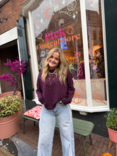 Afbeelding in Gallery-weergave laden, Longsleeve streep - Rood/Blauw
