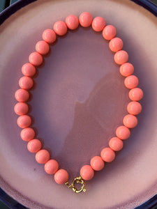 Kralen Ketting Groot - Zalmroze
